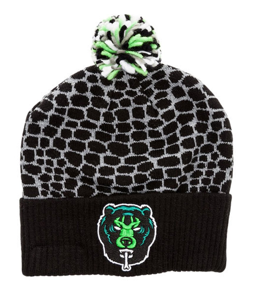 Mishka Men's The D.A. Snakebite Pom Beanie Hat - Winter Warm Knit Skull Cap for Cold Weather, Streetwear Fashion Accessory | Perfect for Snowboarding, Skiing & Urban Style