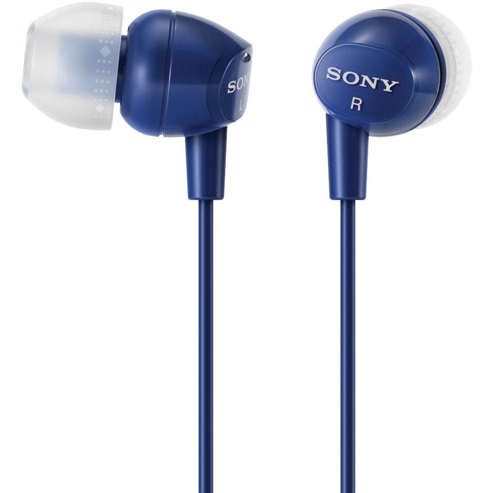 Sony MDR-EX10LP/DBL In-Ear Earbud Headphones with High-Quality Sound - Cobalt Blue | Perfect for Running, Gym Workouts & Daily Commute