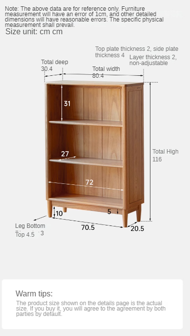 Oak Solid Wood Modern Open Grid Bookcase - Stylish Storage for Books & Décor - Perfect for Living Room, Office & Library Organization