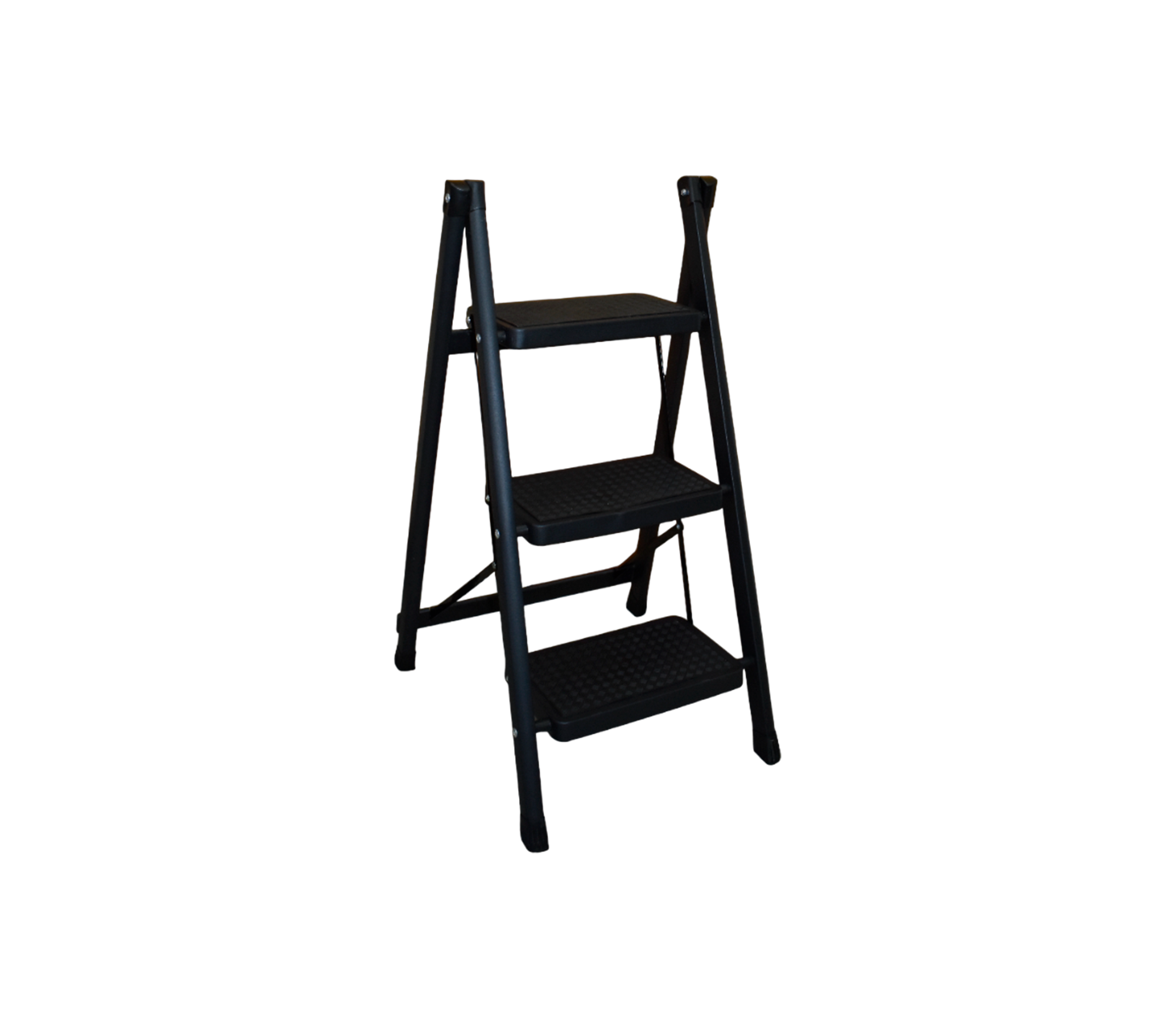 Heavy Duty Metal Folding Step Stool - Non-Slip Wide Pedal, Adjustable Height for Home, Kitchen, Bathroom, Garage - Perfect for Reaching High Shelves, Storage, and DIY Projects
