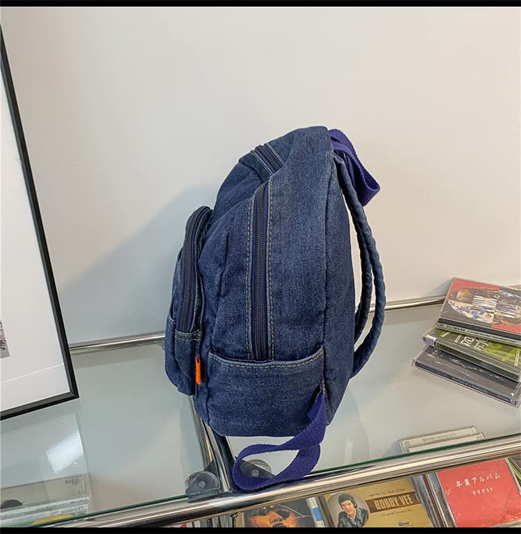 XPONNI Small Grunge Backpack Purse for Women & Teen Girls - Mini Backpack Handbag (Dark Blue) - Perfect for School, Travel & Everyday Use