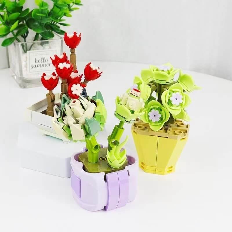 JAKI JK2710 Artificial Succulent Flower - Realistic Fake Plants for Home Decor, Office Desk, Wedding Centerpieces, and Party Arrangements