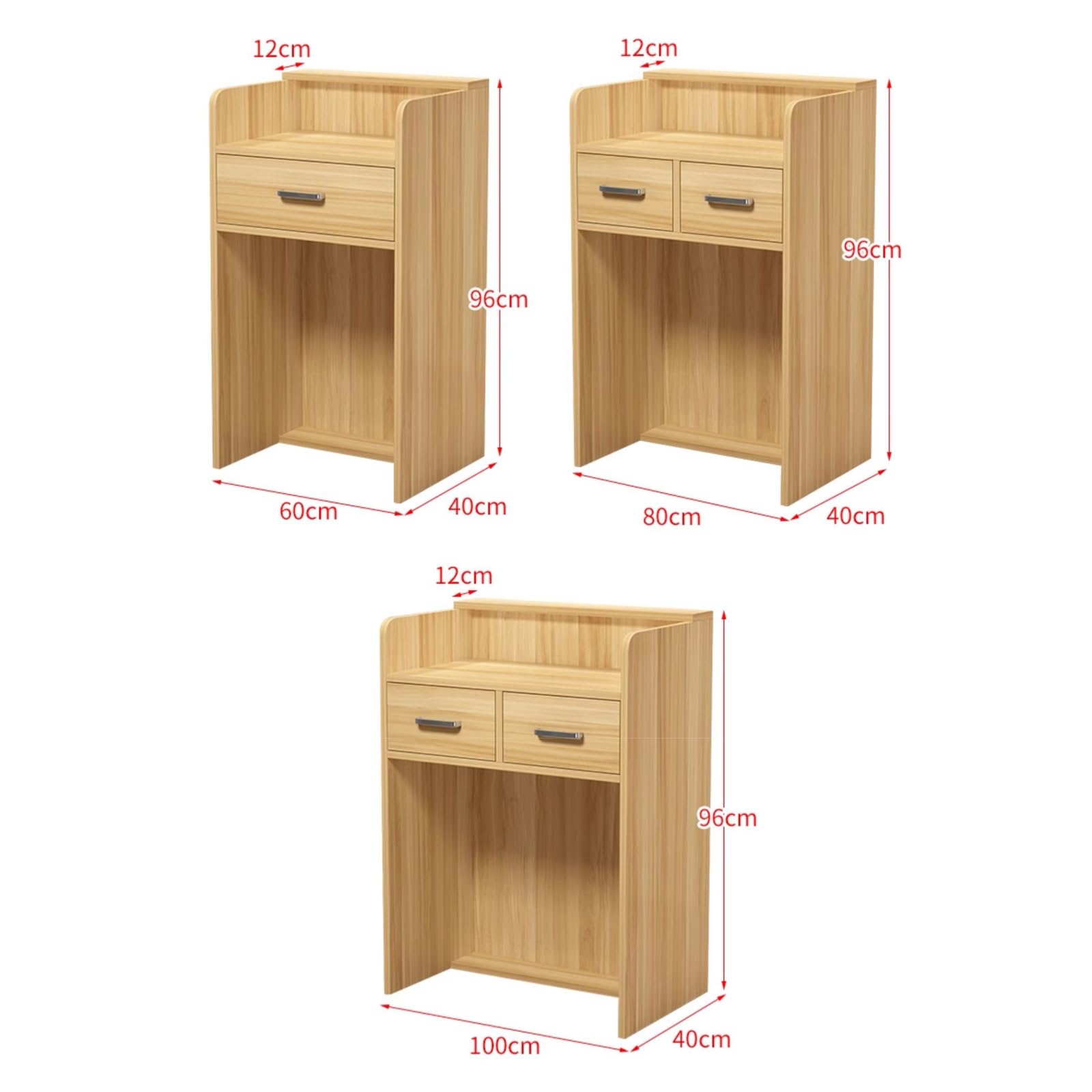 Modern LED Reception Desk with Lockable Drawer - Elegant Checkout Counter for Office, Retail Store & Beauty Salon - Durable Front Desk Table for Lobby, Hotel & Clinic Reception Areas