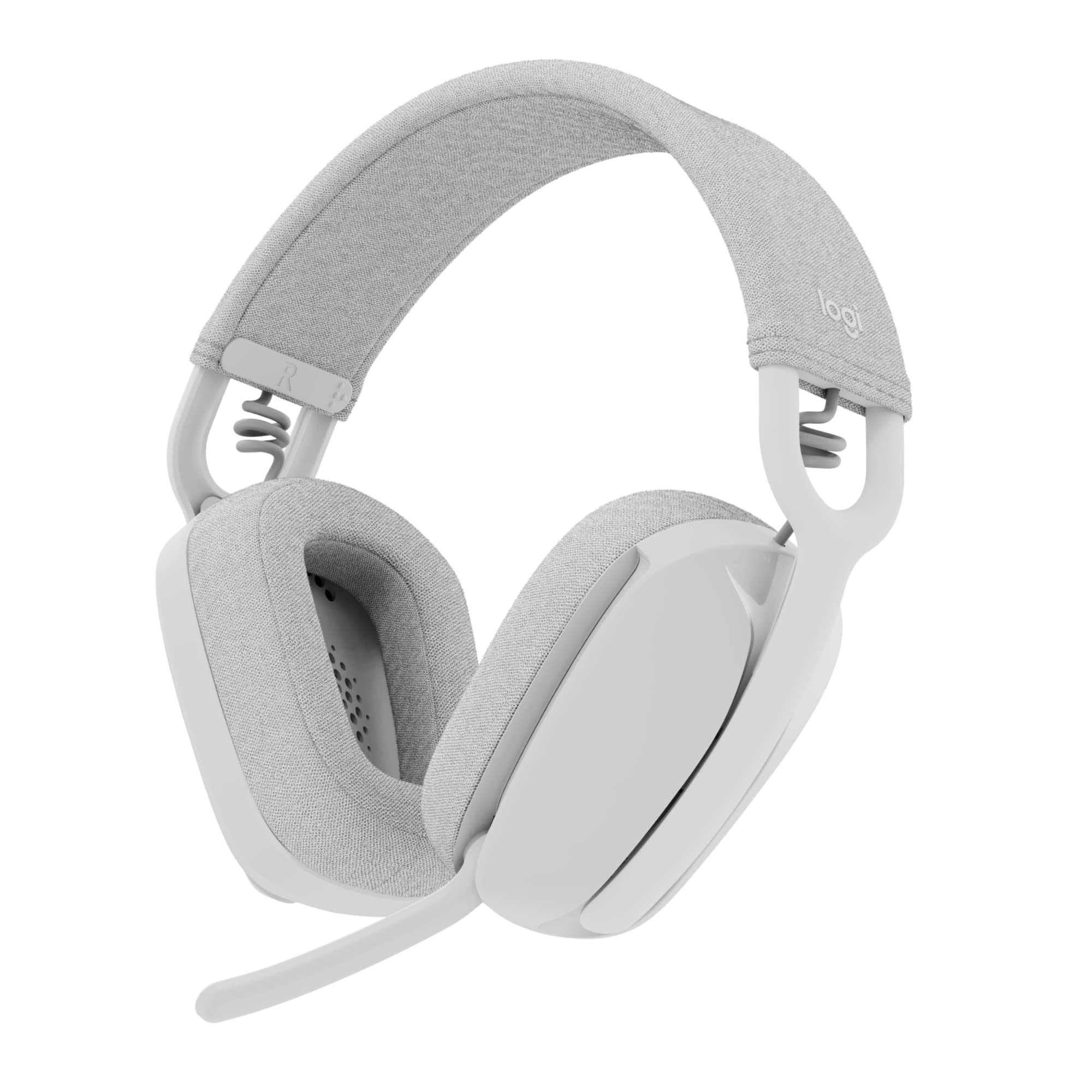 Logitech Zone Vibe 100 Lightweight Wireless Bluetooth Headphones with Noise Cancelling Mic - Over Ear Comfort for Work Calls, Music & Gaming | Compatible with Teams, Zoom, Google Meet | Perfect for Home Office, Remote Work & Online Classes (Off White)