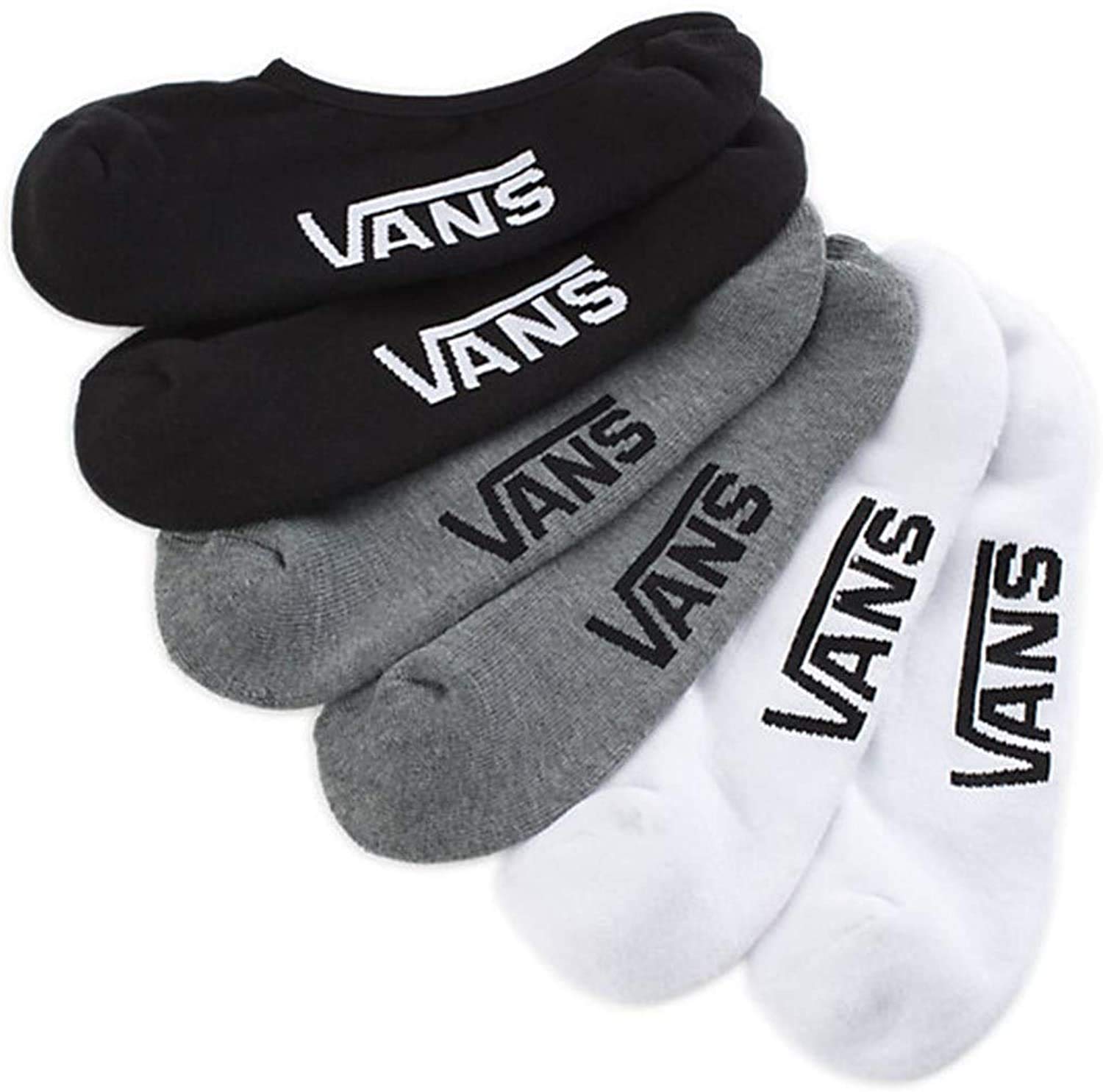 Vans Classic Super No Show 3-Pack Socks - Low Cut Invisible Socks for Sneakers & Casual Shoes - Perfect for Running, Gym & Everyday Wear