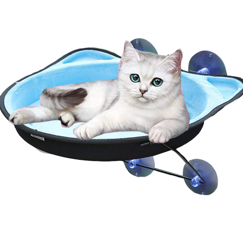 Cat Window Hammock with Suction Cups - Space Saving Hanging Bed for Cats Up to 33 lbs - 360° Sunbath Perch & Cozy Resting Seat - Perfect for Sunny Windows & Indoor Cat Lounging