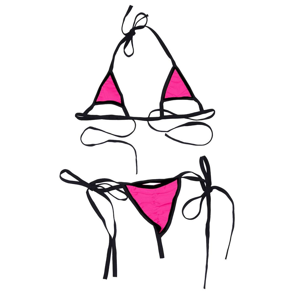 CHICTRY Women's Sexy Halter Top with Tie Side Micro G-String Bikini Set - Perfect for Beach, Pool Party & Summer Vacation
