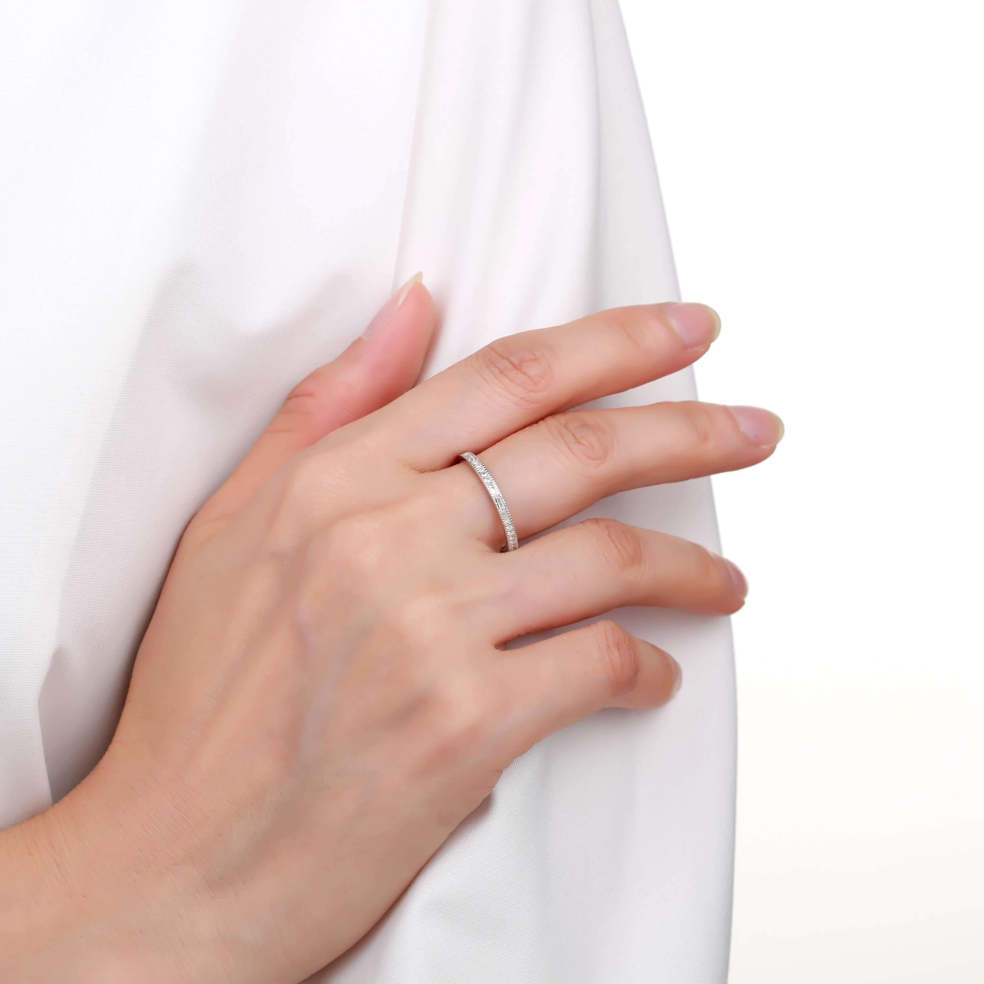 White Topaz Light Baguette Ring – Elegant Sterling Silver Jewelry for Women | Perfect for Weddings, Anniversaries & Special Occasions
