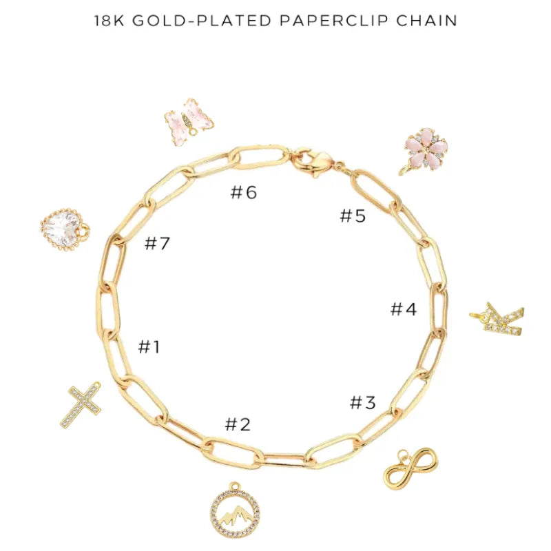 Charm Bracelet with Assorted Charms - Elegant Adjustable Jewelry for Women & Teens - Perfect for Gifts, Parties & Everyday Wear