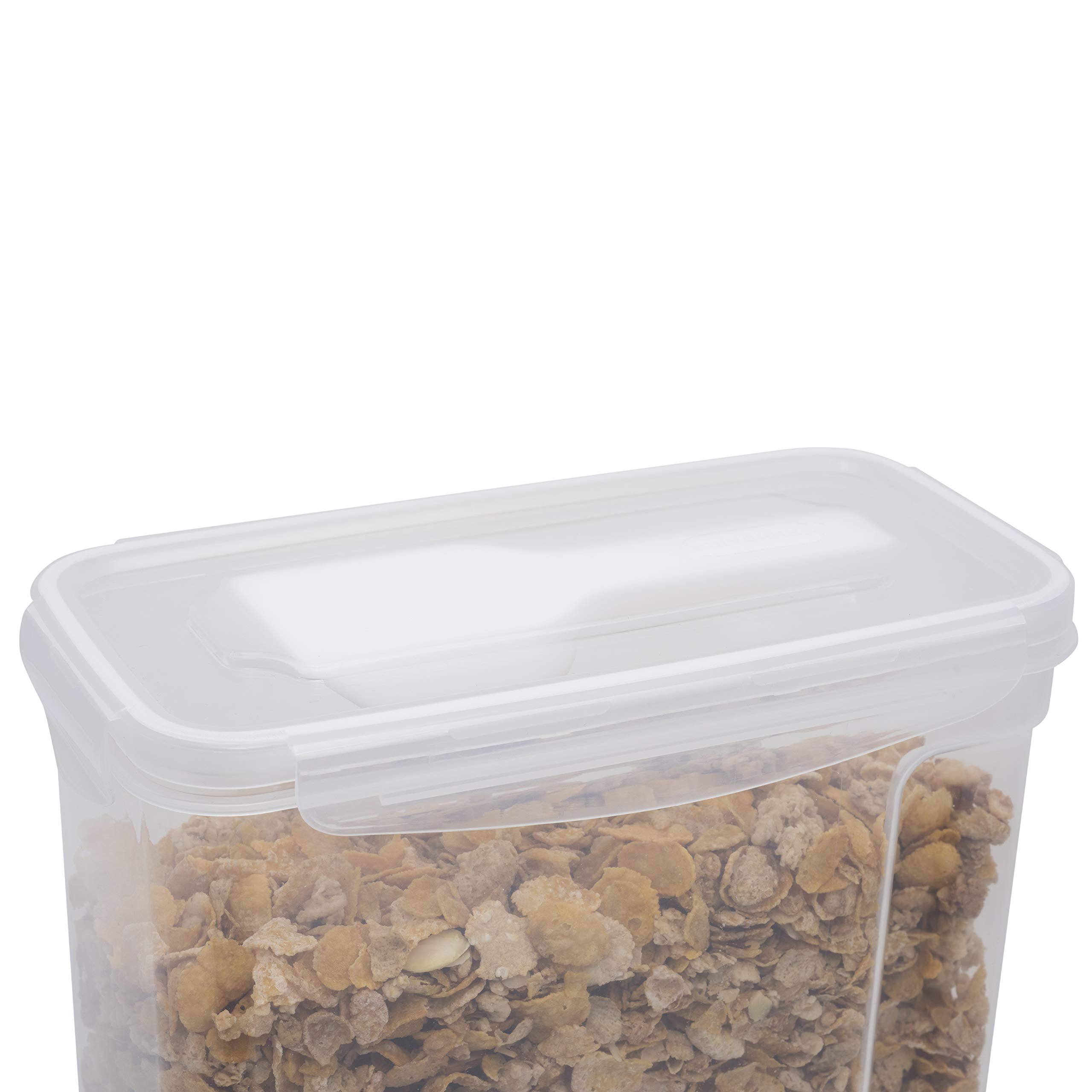 2 Pack Airtight Cereal Storage Containers with Scooper - Medium Clear Food Storage Bins for Kitchen & Pantry Organization - Keep Cereal, Snacks, and Dry Foods Fresh - Perfect for Breakfast, Baking, and Meal Prep