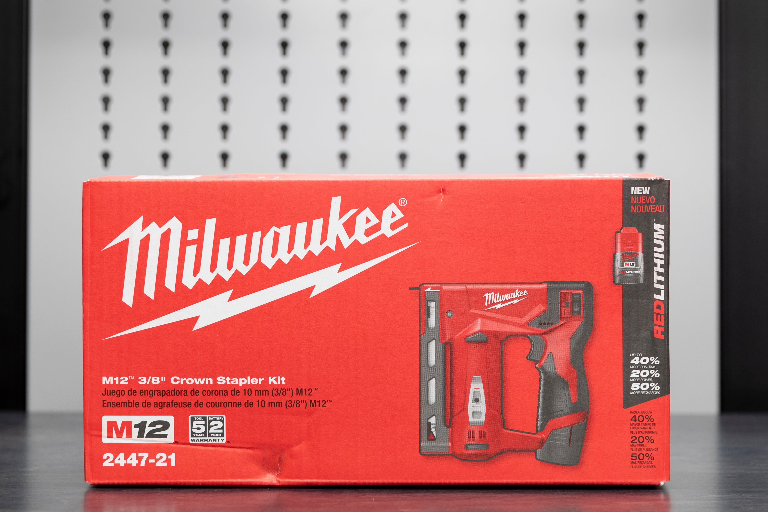 Milwaukee M12 3/8-Inch Crown Stapler - Cordless Electric Staple Gun for Upholstery, Carpentry & DIY Projects - Perfect for Furniture, Cabinets & Home Repairs