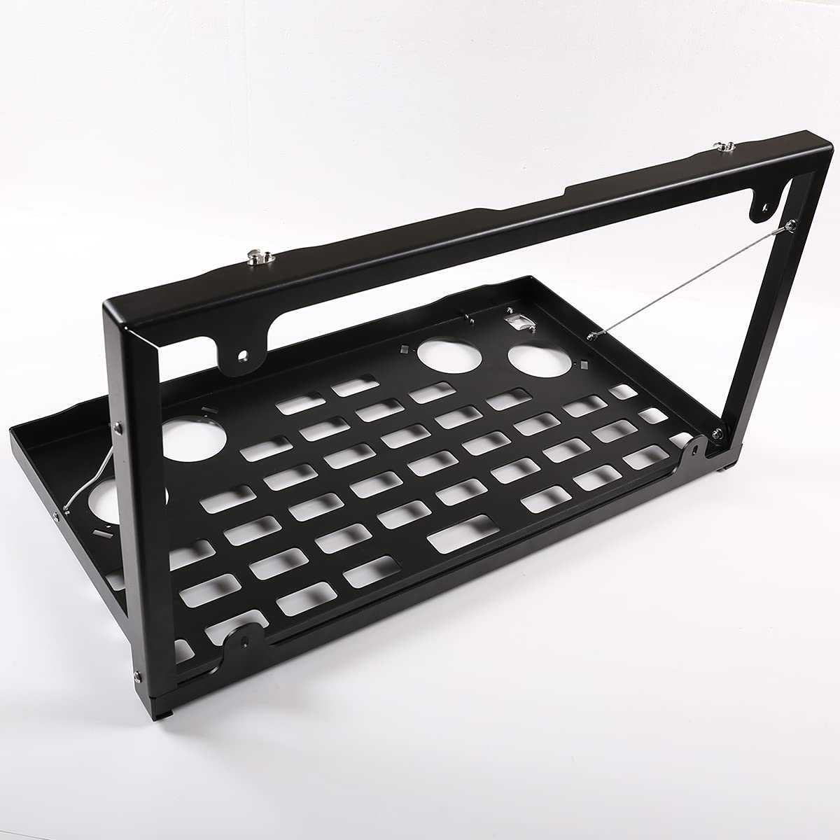 Foldable Metal Car Tailgate Storage Rack for Land Rover Defender 2020-2023 | Heavy Duty Cargo Organizer | Perfect for Camping, Off-Roading & Outdoor Adventures