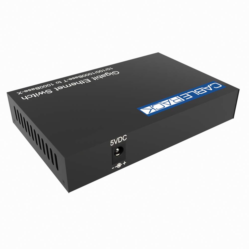Dual SFP Slot Media Converter with Dual 1000M Ethernet Ports - High-Speed Fiber Optic Network Converter for Home & Office Networking