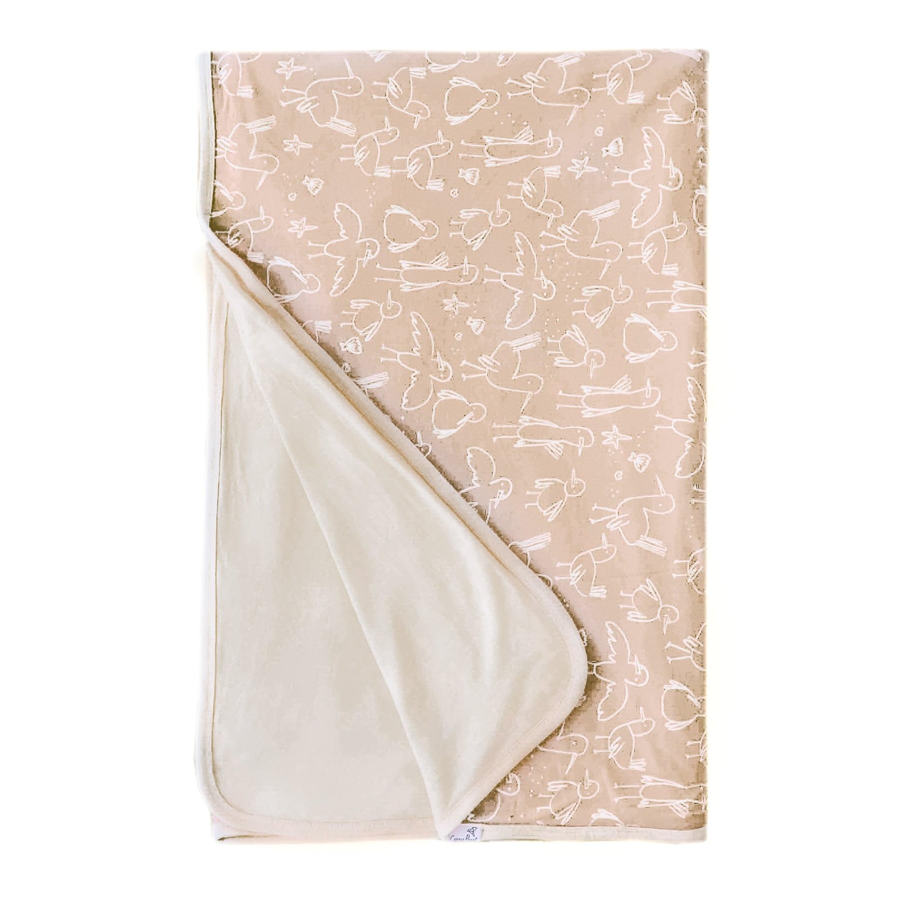 Premium 46x46 Inch Copper Pearl Jumbo 3-Layer Baby Blanket - Ultra Soft & Breathable Polyester/Rayon Toddler Blanket for Newborns, Boys & Girls | Perfect for Nursery, Stroller, Swaddling & Cuddling | Sandy Color