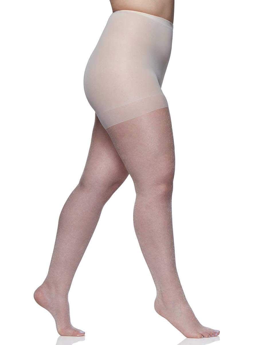 Berkshire Women's Plus-Size Queen Ultra Sheer Control Top Pantyhose - Comfortable & Supportive Tights for Work, Formal Events & Everyday Wear