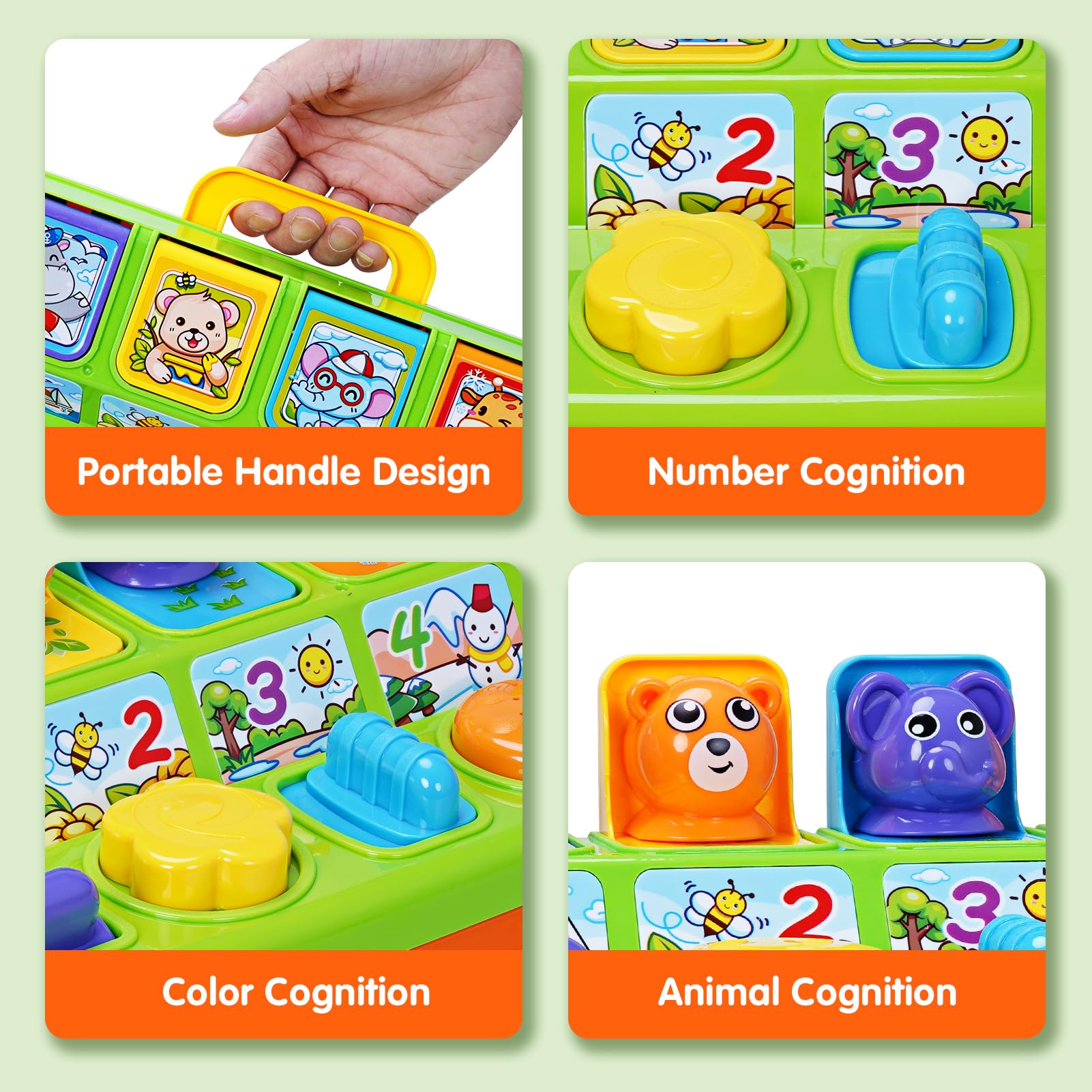 **Best Pop Up Toy for Toddlers with Music & Lights - Cause & Effect Learning Toy for Babies 6-18 Months - Early Educational Gift for 1-3 Year Old Boys & Girls - Perfect for Playtime & Developmental Activities**