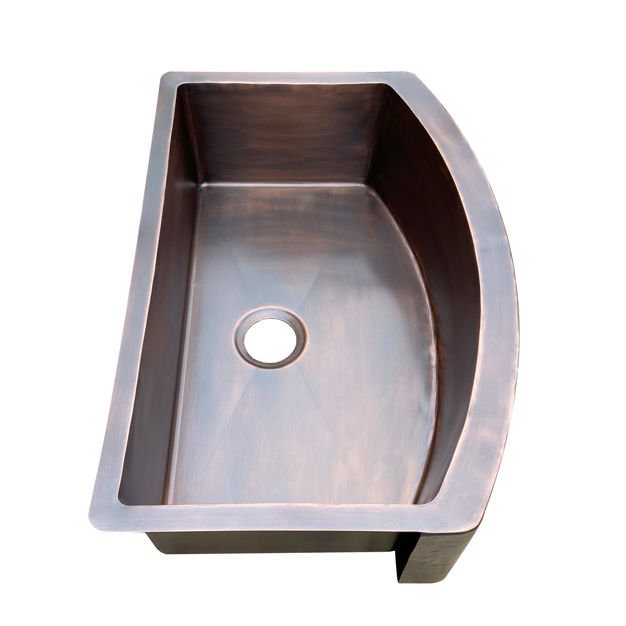 Premium 14 Gauge Single Bowl Farmhouse Apron Copper Kitchen Sink - KSAR 12 | Durable Stainless Steel Sink for Rustic & Modern Kitchens | Perfect for Farmhouse, Cottage & Country Style Homes