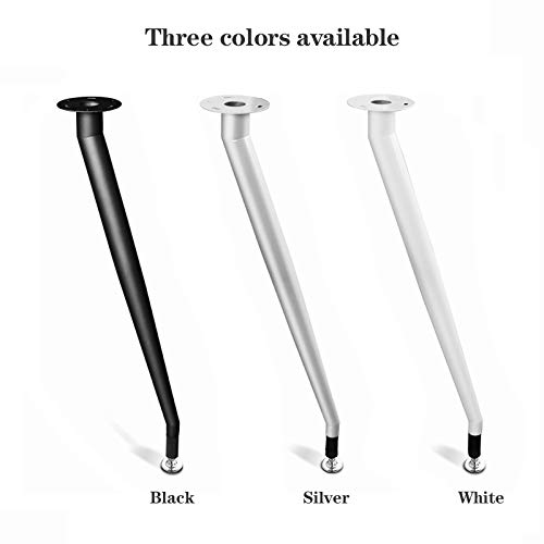 28 Inch Adjustable Black Heavy-Duty Hairpin Table Legs - Set of 4 | Modern Metal Furniture Legs for DIY Desks, Coffee Tables, Benches & More | Perfect for Home Office, Living Room & Workshop Furniture Projects