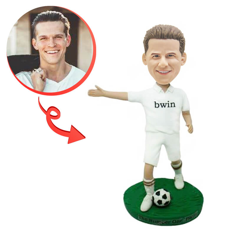 Custom Football Player Bobblehead - Personalized Sports Fan Gift for Men - Perfect for Game Day Decor, Office Desk, and Sports Memorabilia Collection