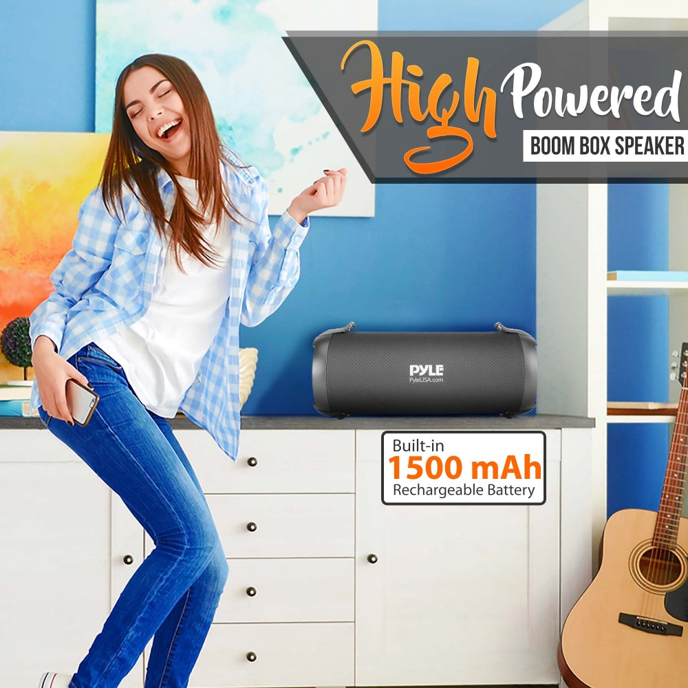 Portable Bluetooth Speaker with FM Radio - Waterproof Wireless Speaker for Outdoor, Travel, Beach, Camping & Home Use