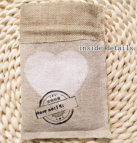 Eco-Friendly Burlap Favor Bags for Weddings - Heart Design Gift Bags for Party Favors, Bridal Showers & Special Events | Perfect for Wedding Decorations, Baby Showers & Anniversary Celebrations
