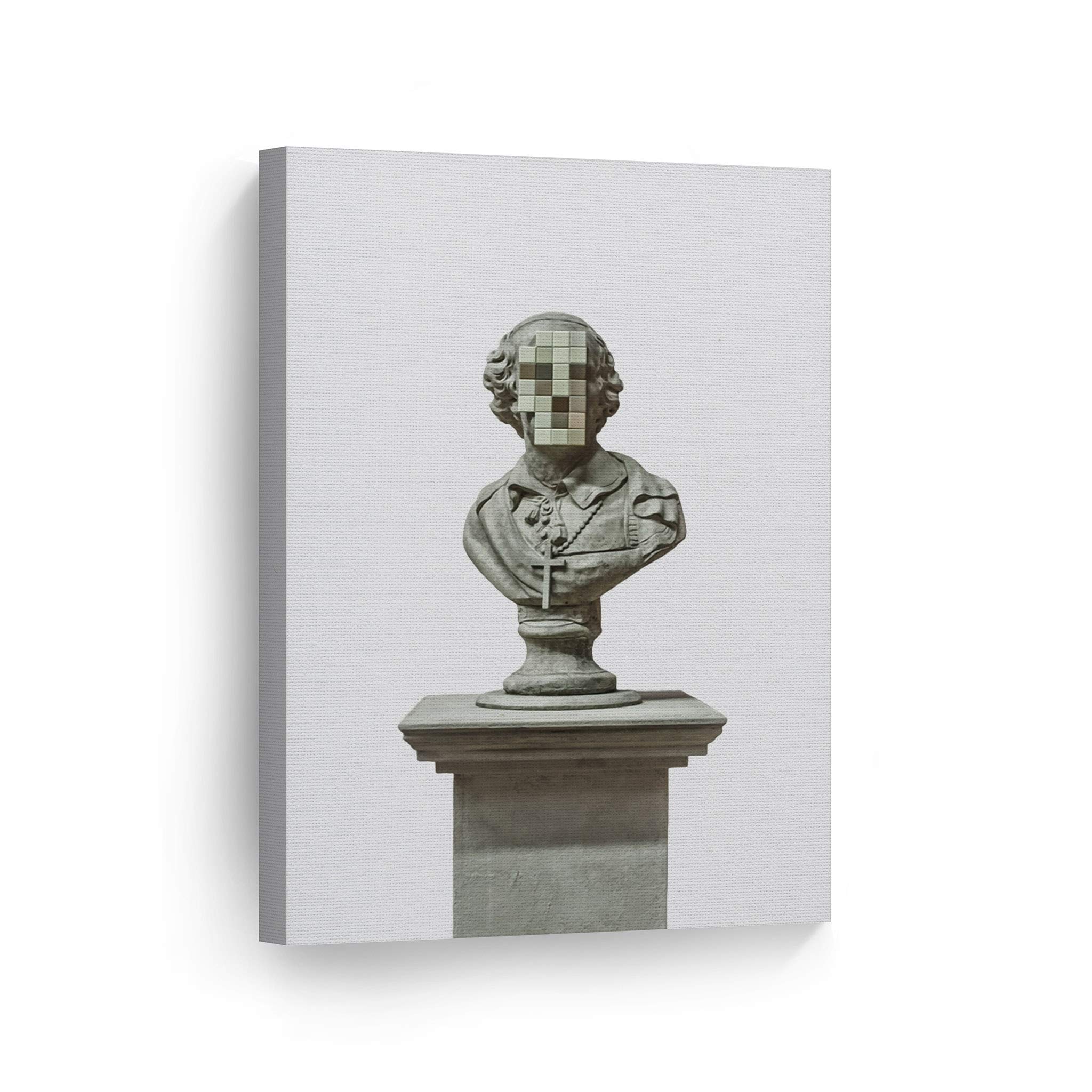 Banksy Canvas Print - Cardinal Sin Statue Wall Art | Modern Home & Office Decor | Ready to Hang 40x30 Inches | Made in USA | Perfect for Living Room, Bedroom or Gallery Wall Display