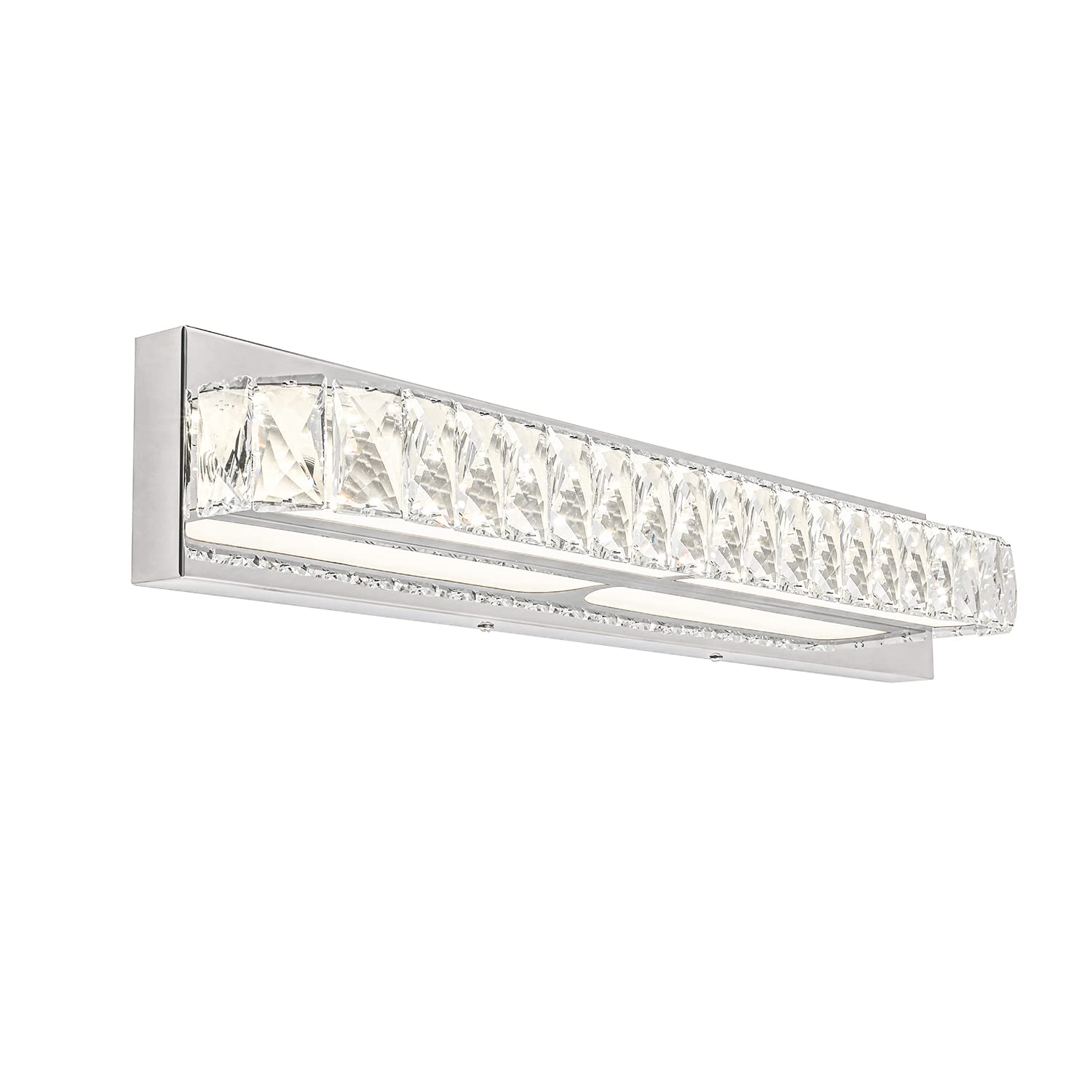 Severbrother Bathroom Mirror Light with Thyristor Dimming - Stainless Steel K9 Crystal Vanity Light for Dressing Table & Wash Basin - Perfect for Makeup, Shaving & Bathroom Decor