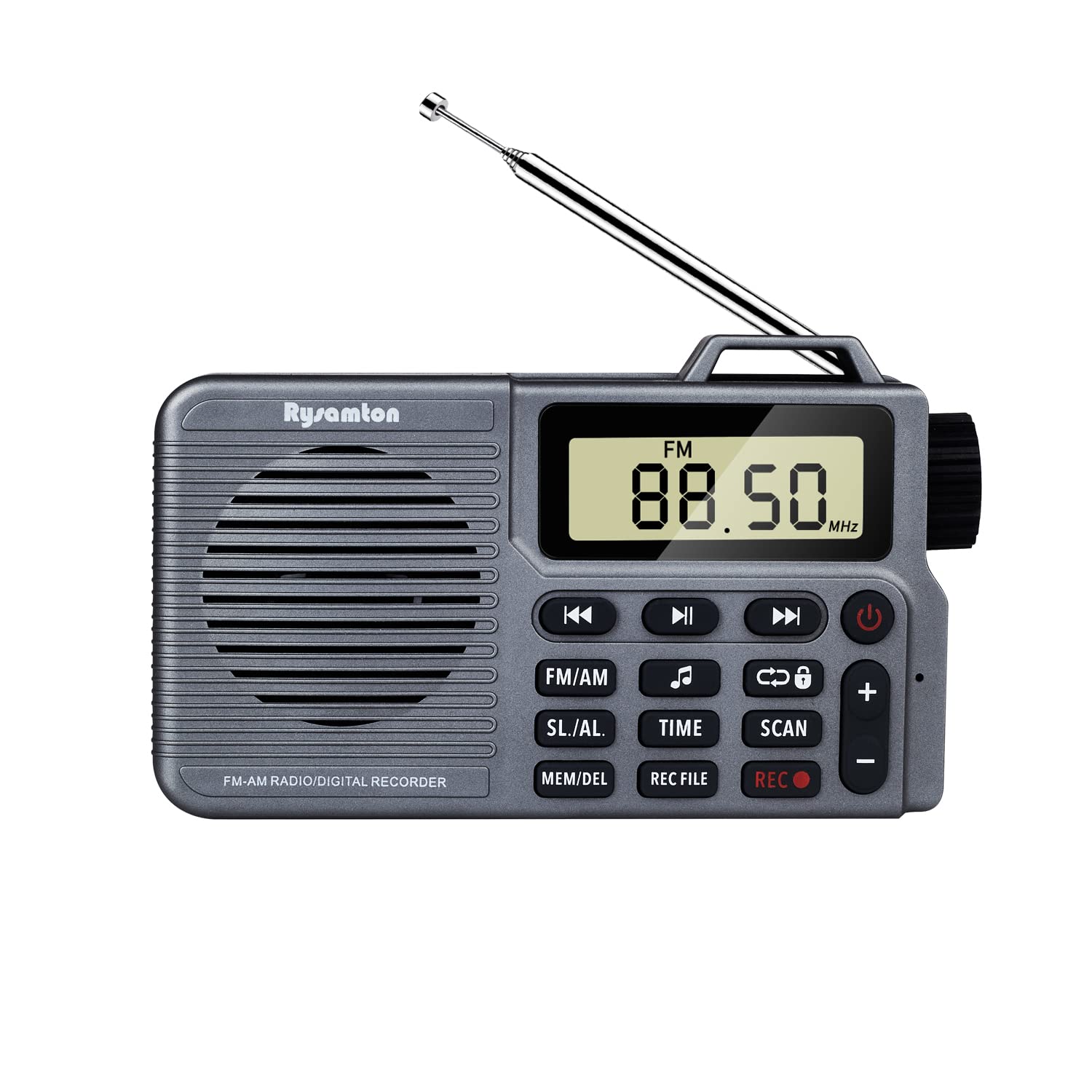 Portable AM/FM Radio with Bass Speaker - Micro SD Card Support, Recording, Long Battery Life, Alarm & Sleep Timer | Perfect for Camping, Travel, and Emergency Preparedness