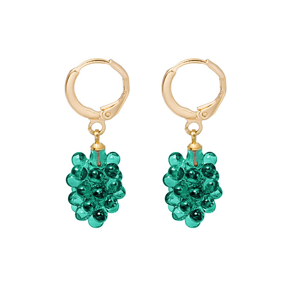 AMOR SPES Colorful Resin Grape Hoop Earrings for Women - Lightweight Dangle Drop Earrings Jewelry for Girls, Party, Wedding & Everyday Wear
