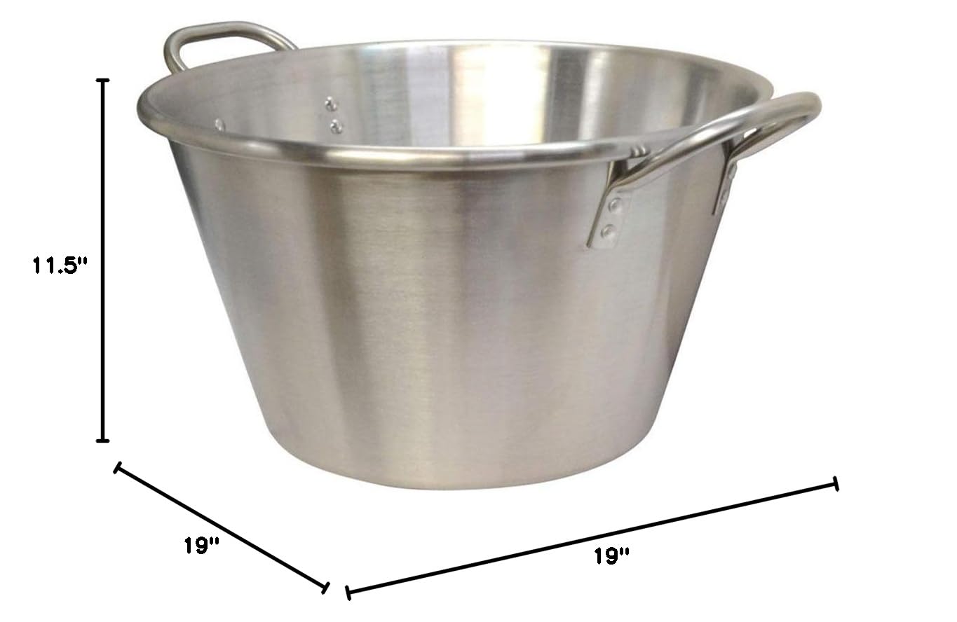 Premium Stainless Steel Carnitas Cazo Pot - Heavy Duty 19