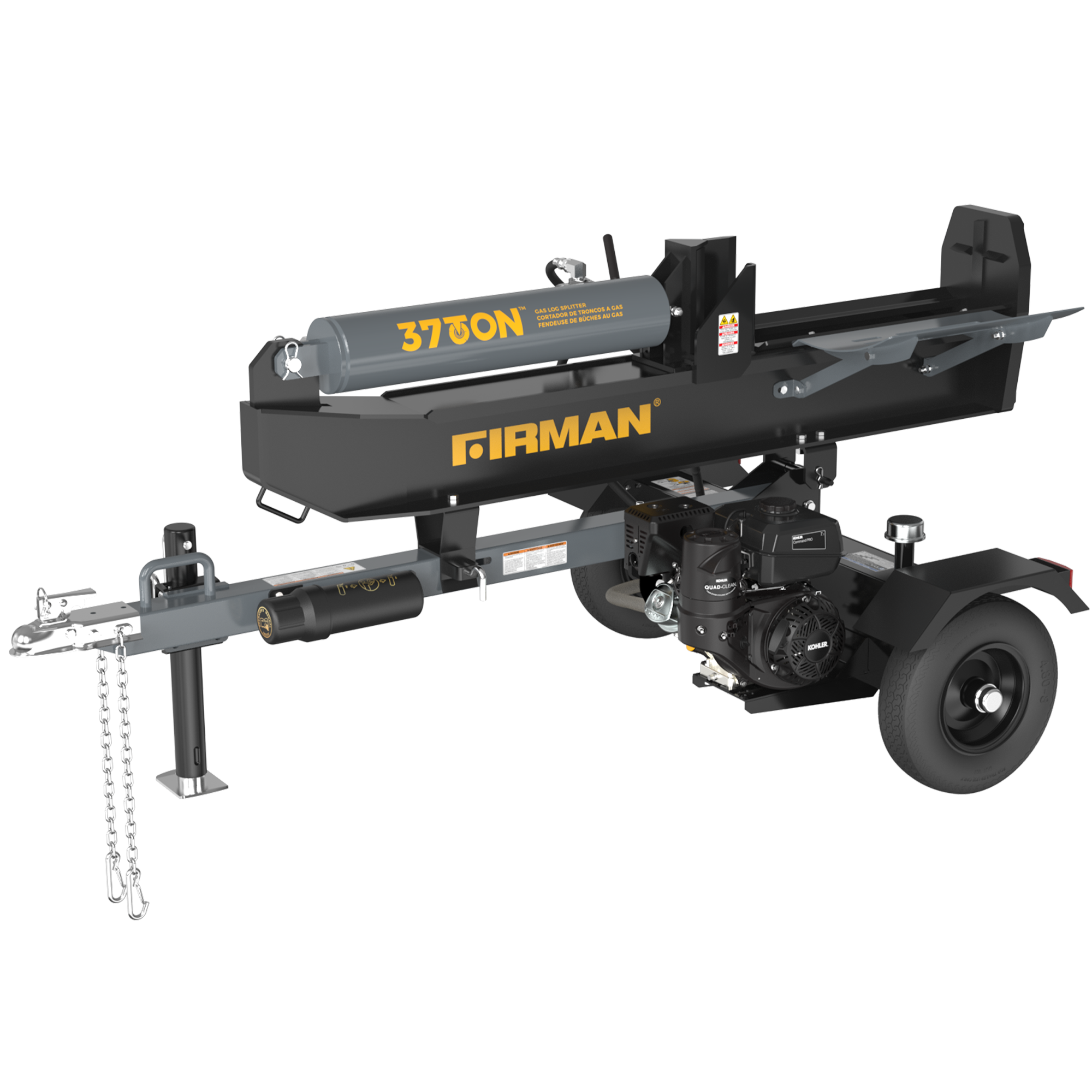 37 Ton Heavy Duty Log Splitter - Powerful Hydraulic Wood Splitter for Firewood, Home Heating & Outdoor Landscaping