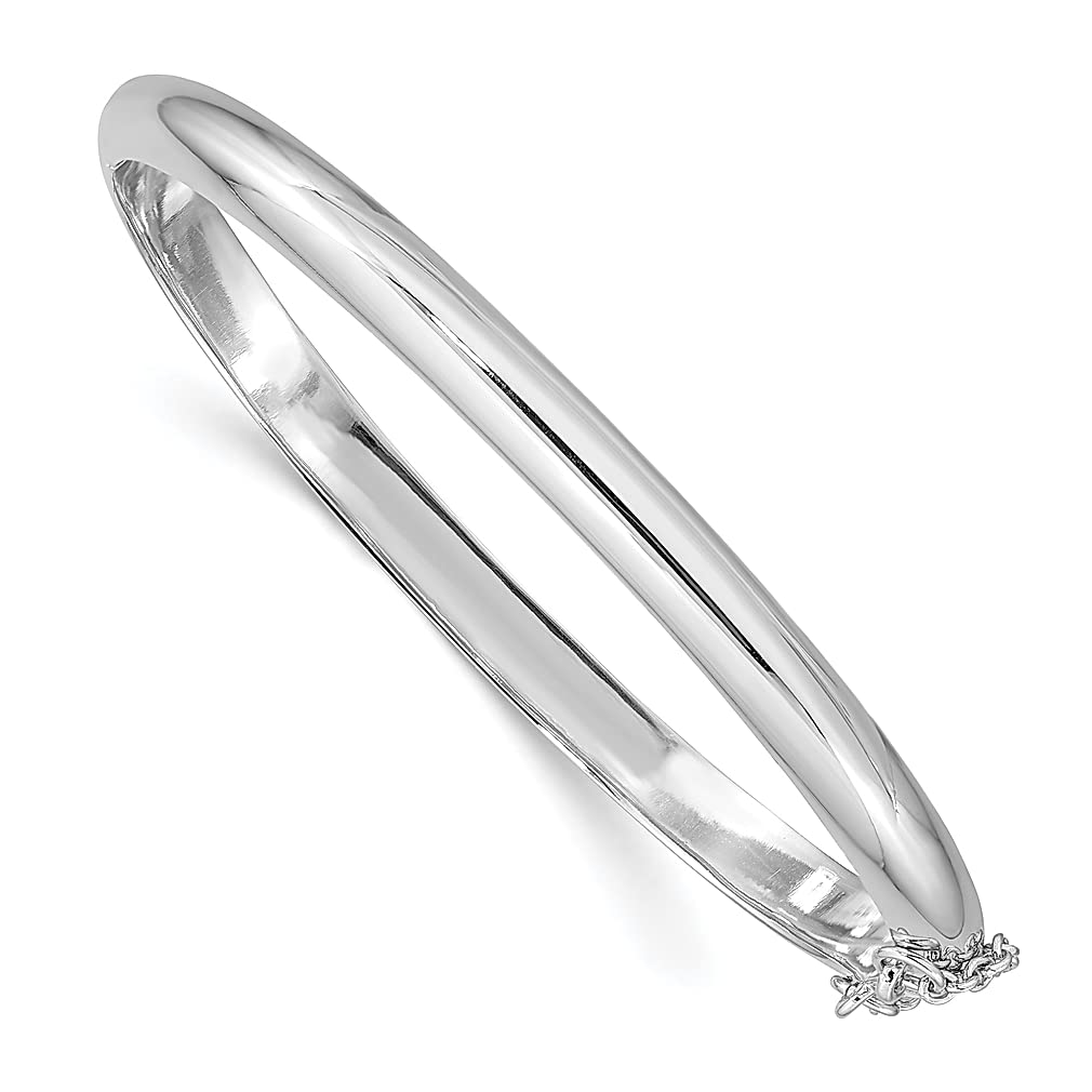 925 Sterling Silver 5mm Hinged Bangle Bracelet - 7.25 Inch Women's Fine Jewelry | Elegant Gift for Her | Perfect for Everyday Wear, Special Occasions & Anniversary Gifts
