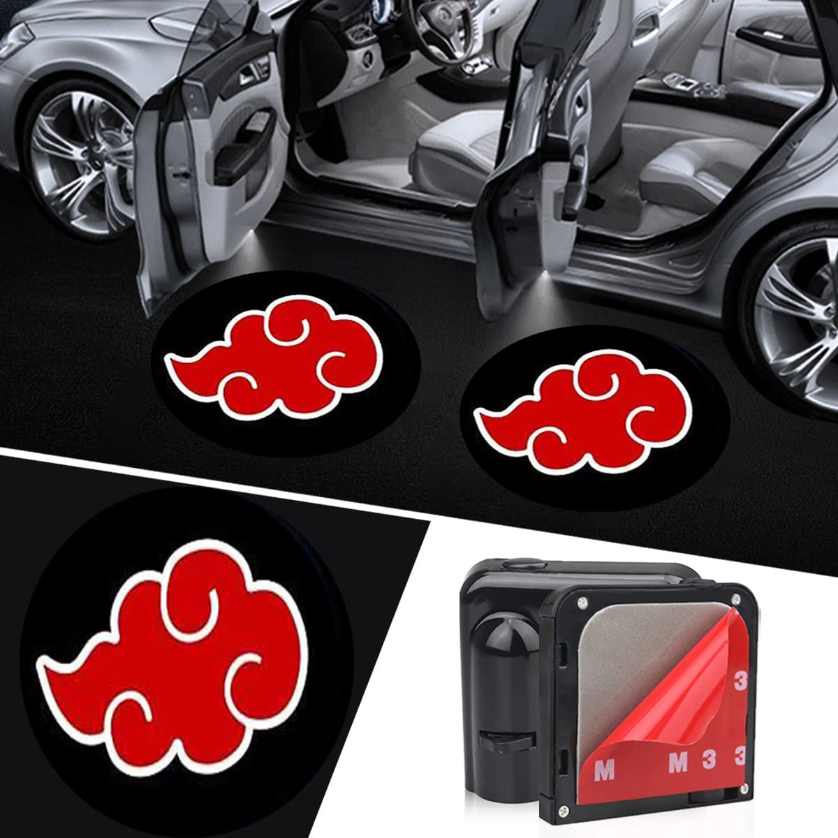 Akatsuki Car Door Projector Lights - Universal Welcome Courtesy Shadow Lights for Cars - Perfect Gift for Anime Fans (Xiao) - Enhance Your Vehicle Style at Night & Show Your Anime Passion