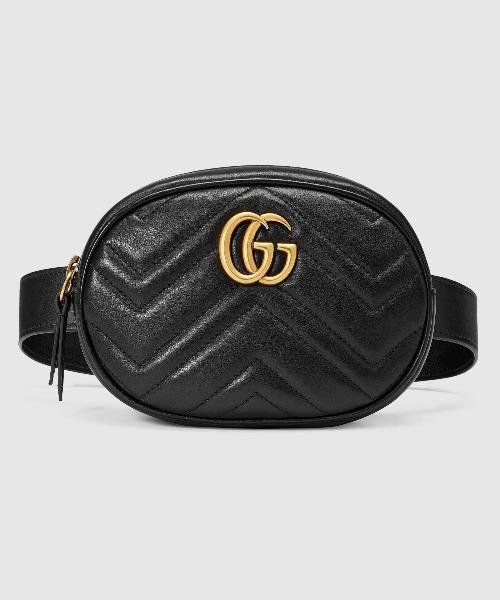 Gucci GG Marmont Matelassé Leather Belt Bag Black | Crossbody Fanny Pack for Women | Perfect for Travel, Concerts & Everyday Use