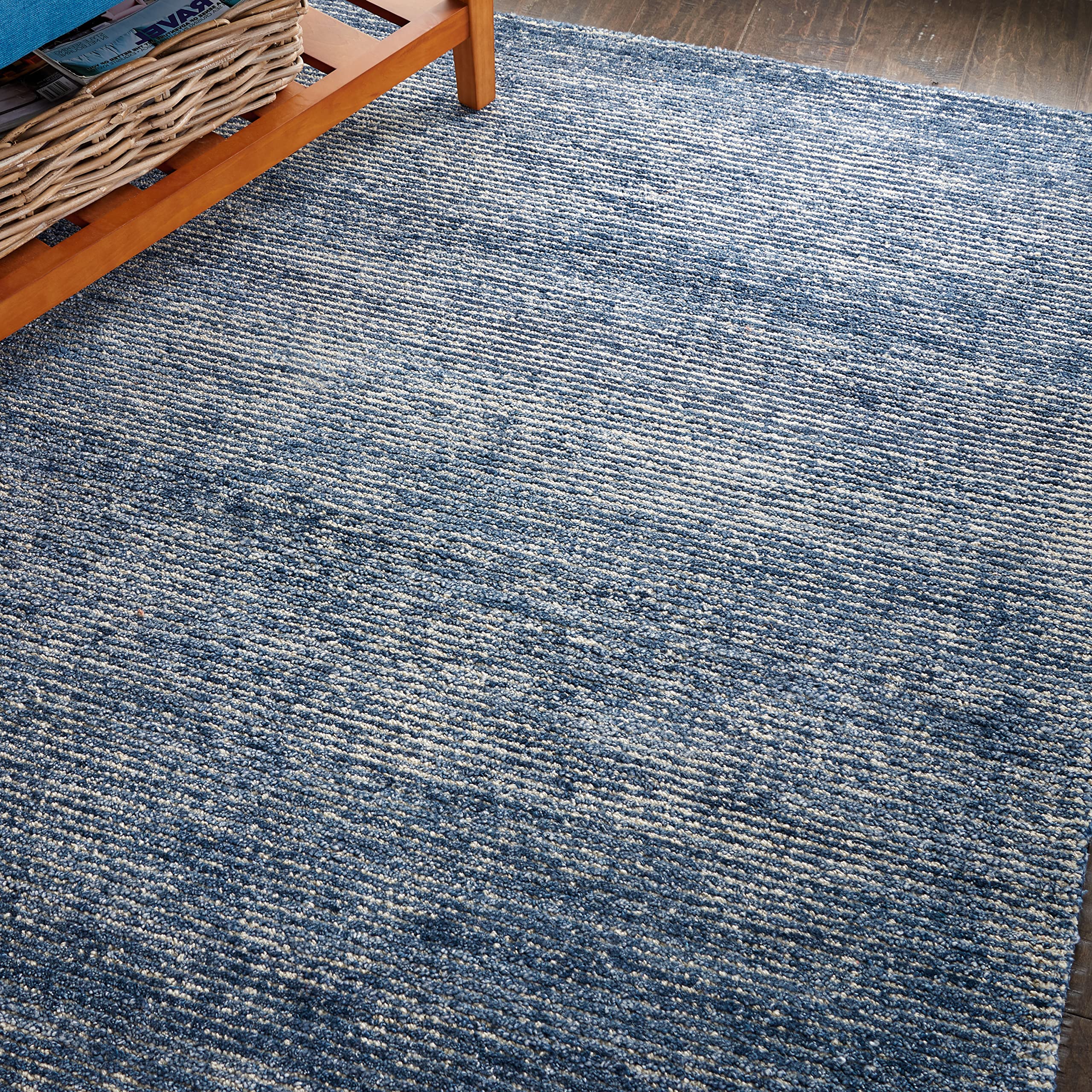 Nourison Weston Solid Aegean Blue 3'9
