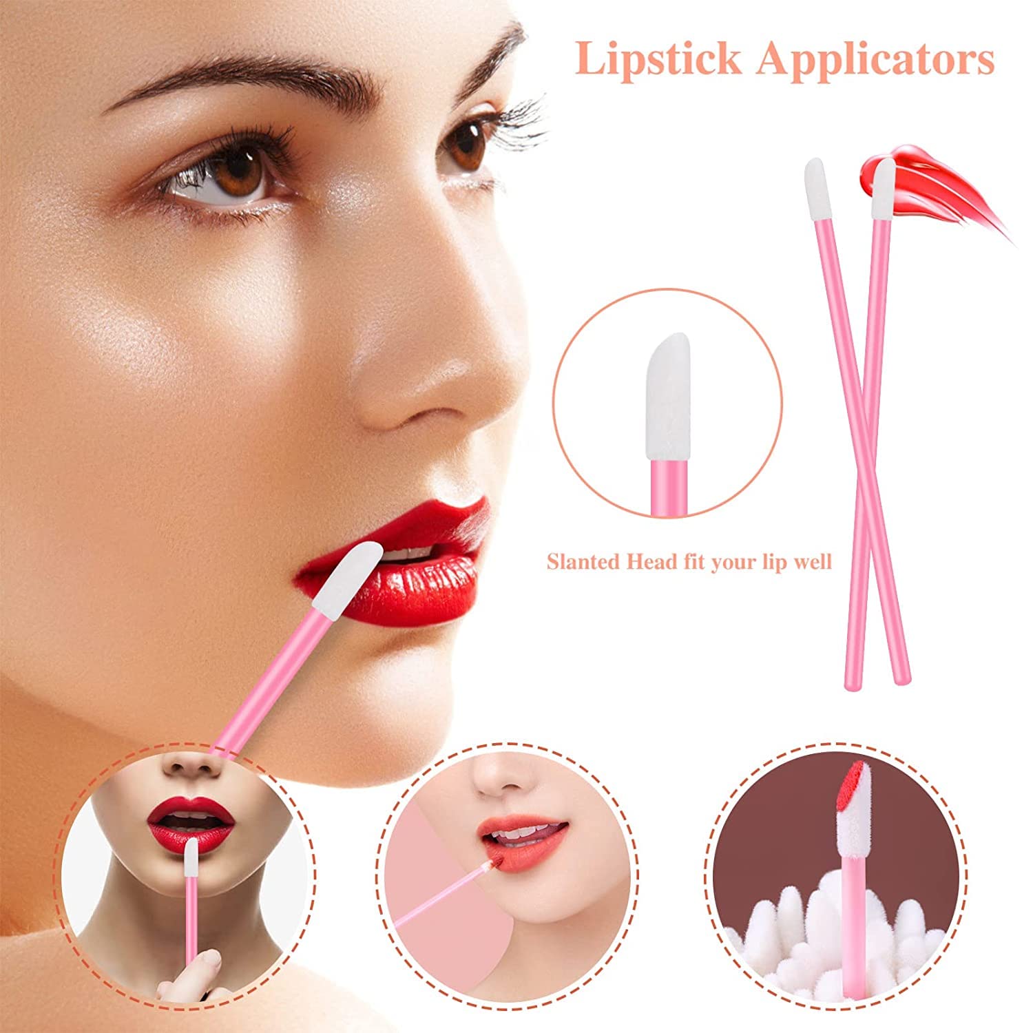 50 Pcs Black Mascara Wand Spoolies & Lip Brushes - Professional Lipstick Lip Gloss Applicator for Eyebrow & Eyelash Extension Makeup Kits - Perfect for Salon, Home Use & Travel Makeup Essentials