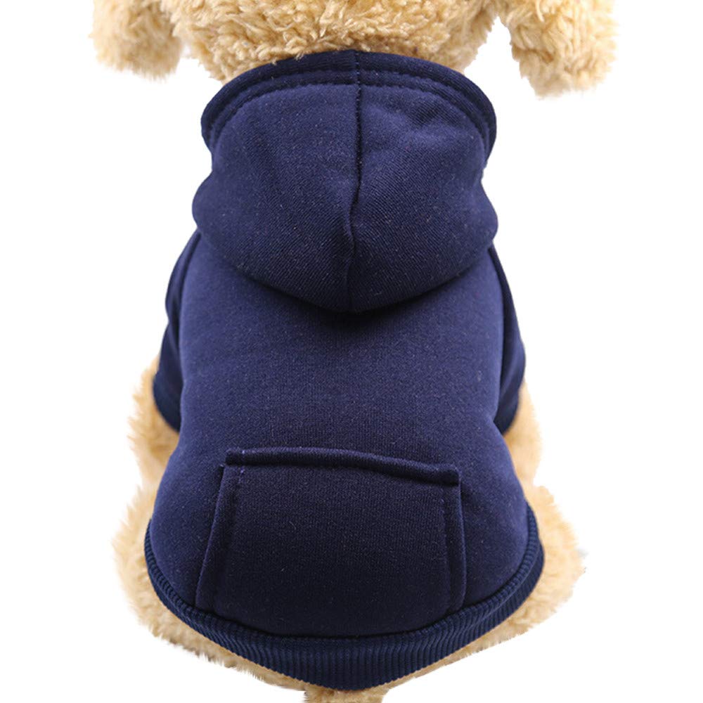 Warm Pet Dog Hoodies & Sweatshirts for Small Dogs - Cozy Fleece Jacket for Autumn/Winter - Puppy & Cat Pullover Hooded Outfits (Perfect for Outdoor Walks & Indoor Lounging)