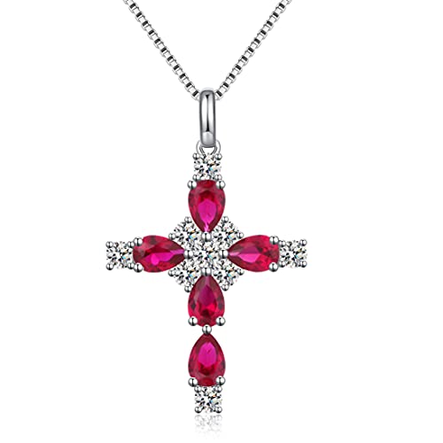 B2- Red Birthstone Cross