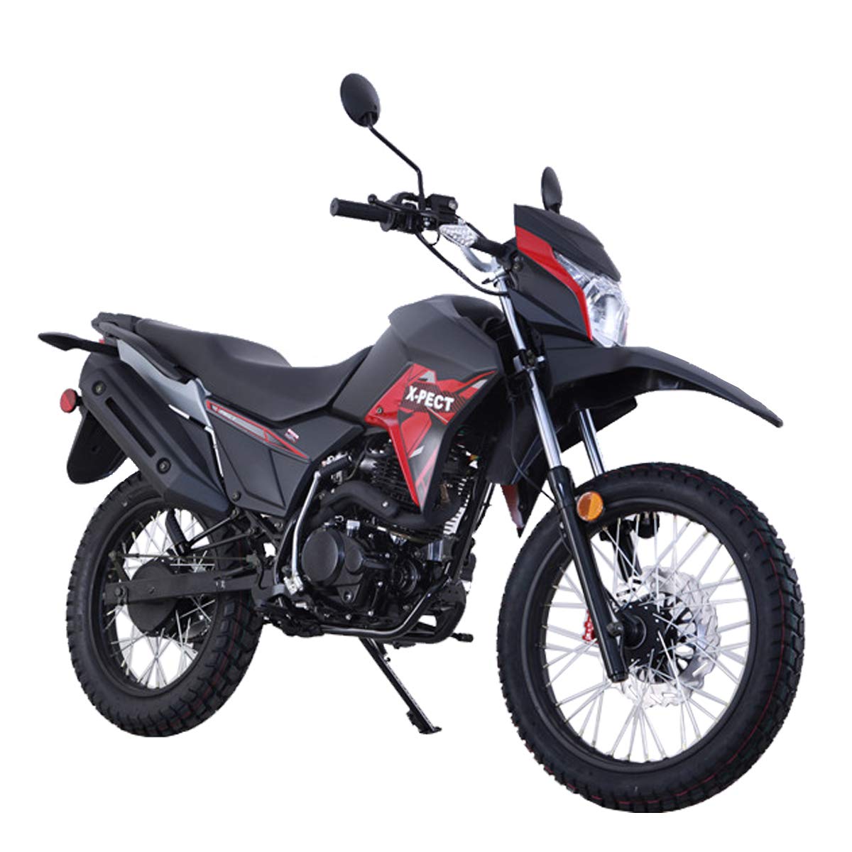 X-PRO Lifan X-Pect 250cc Adult Dirt Bike - 14HP Fuel Injected Enduro Motorcycle for Off-Road & Street Riding - Red Dirt Bike for Trail Adventures & Commuting