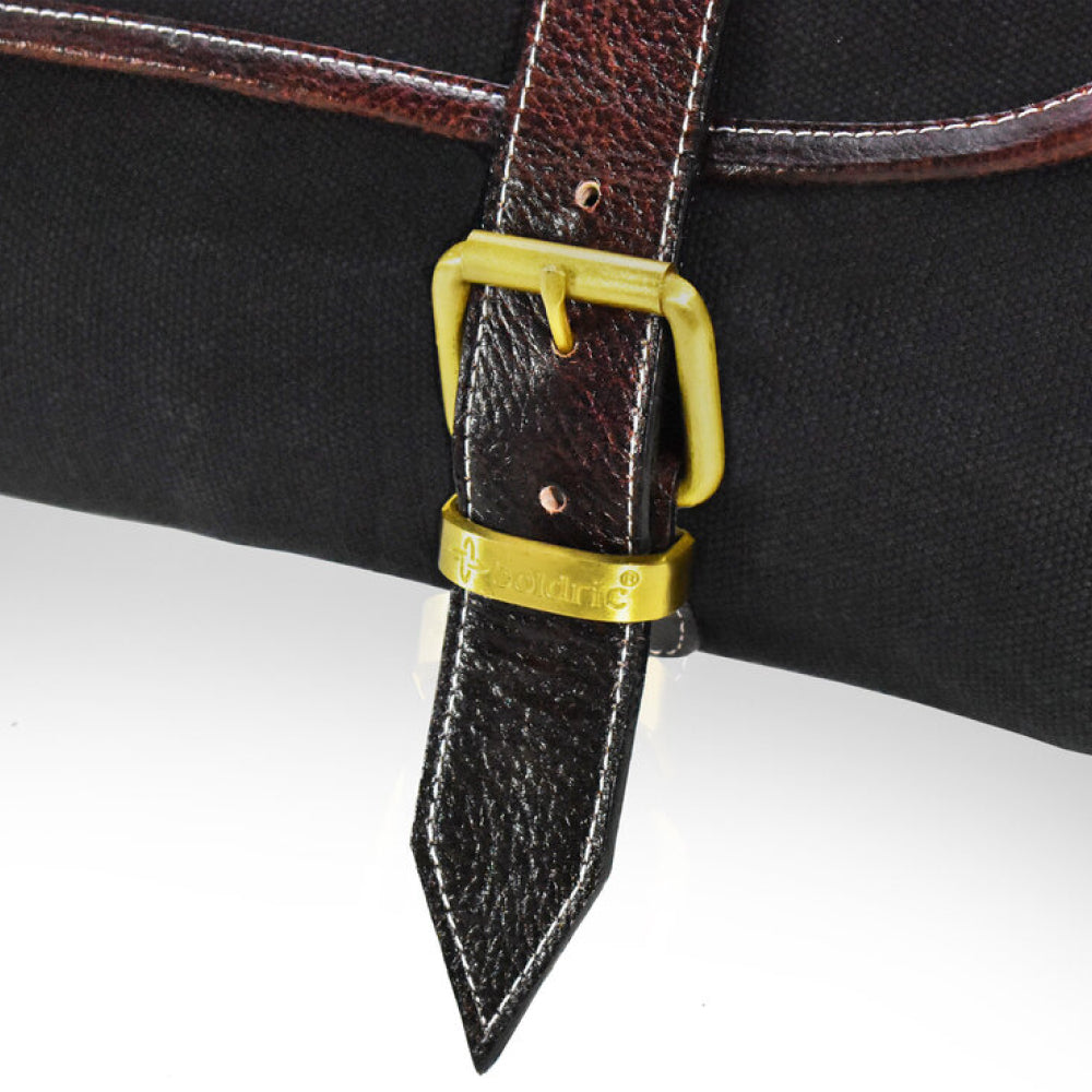 Boldric BOCKR111 9-Pocket Black Canvas Knife Roll Bag - Perfect for Chefs, Butchers & Outdoor Enthusiasts
