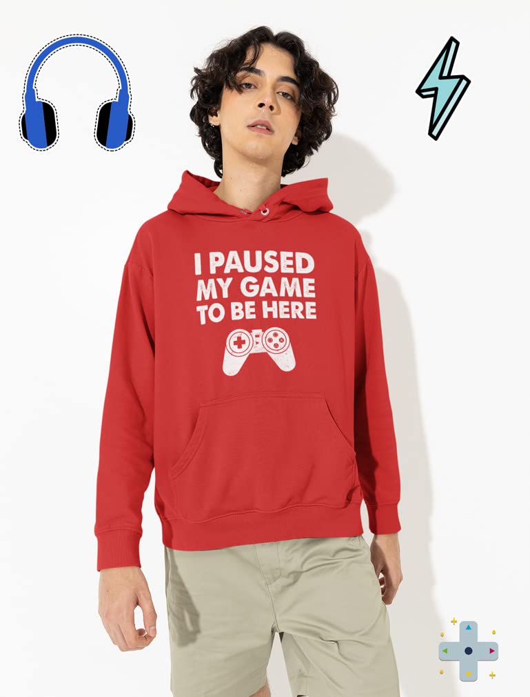 Tstars Kids Gaming Apparel - 'I Paused My Game' Graphic Hoodies & Sweatshirts for Young Gamers | Perfect for Gaming Parties, Sleepovers & Esports Events