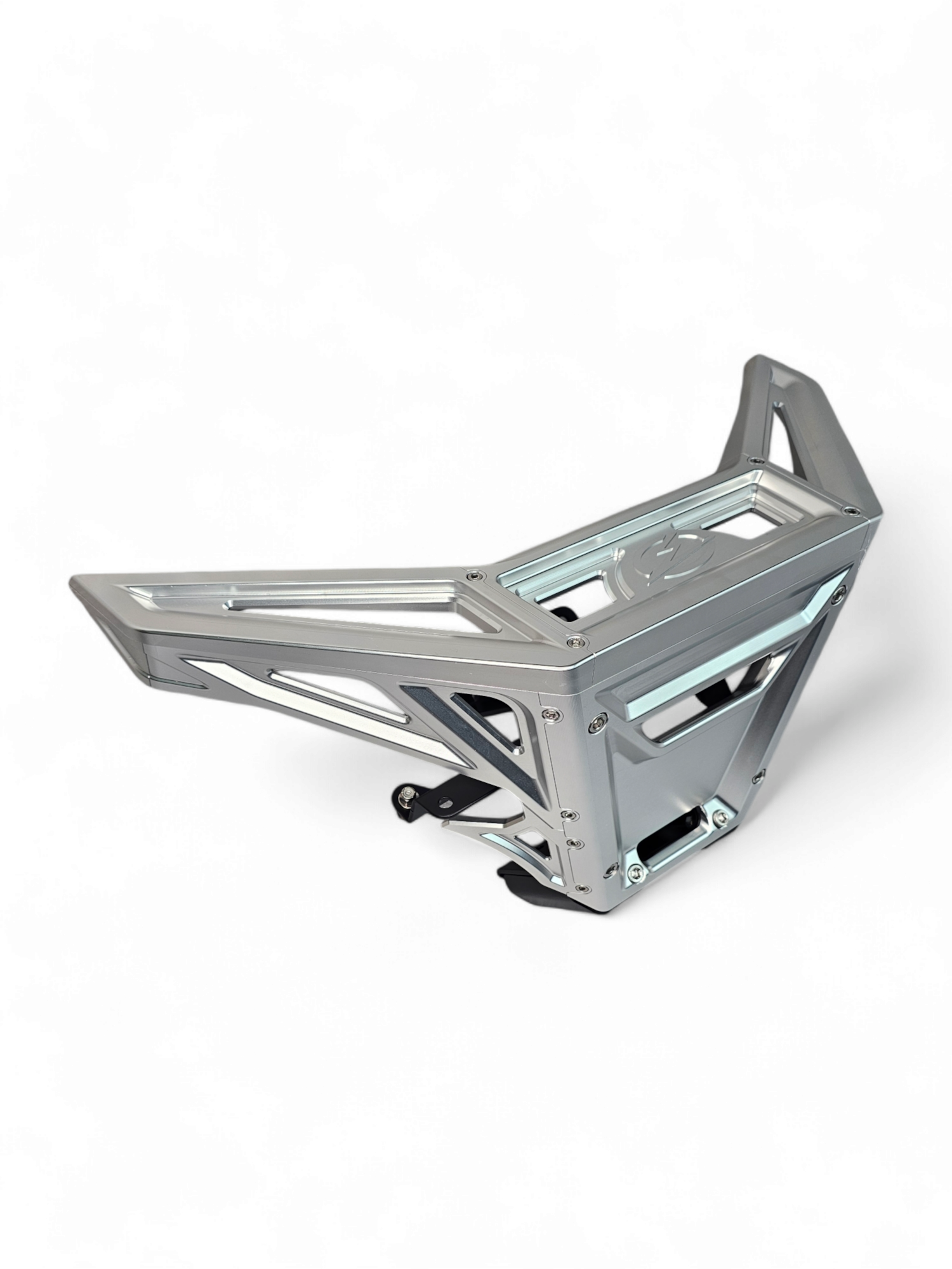 Can Am X3 Maverick Front Winch Bumper (2017-2024) - Machined Billet Aluminum, Clear Anodized Finish - FWB210036 - Perfect for Off-Roading & Trail Adventures