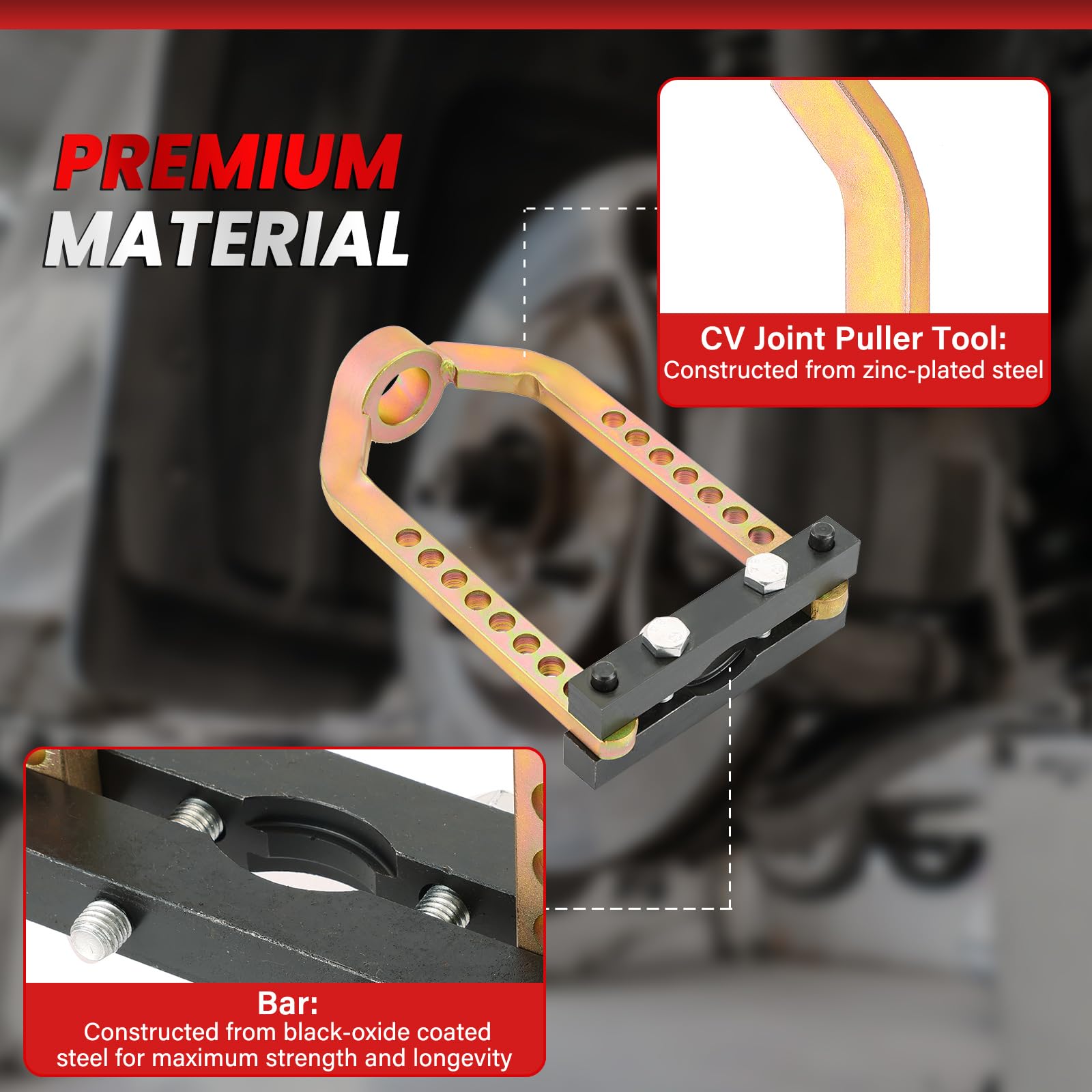 DASBET Universal CV Joint Puller Tool - 9 Hole CV Axle Separator for Joint Removal & Repair | Compatible with Most Vehicles | Ideal for DIY Auto Repairs & Professional Mechanics