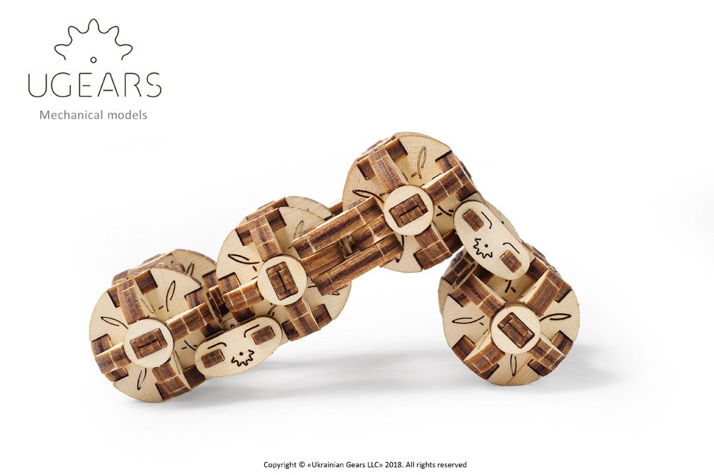 UGears Flexi Cubus - 3D Wooden Puzzle & Mechanical Model Kit for Adults & Teens - Fun DIY STEM Toy for Home Decor & Office Display