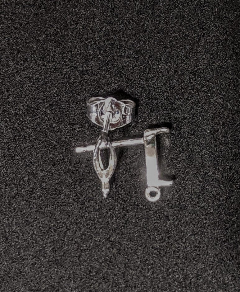 Solid Sterling Silver or 14kt Gold Marquise Earring Settings (2-Piece Set) - 4x3mm & 6x3mm Open Hoop/Ring Designs #162 #143/142 - Perfect for Bridal Jewelry, Gift Giving & Special Occasions