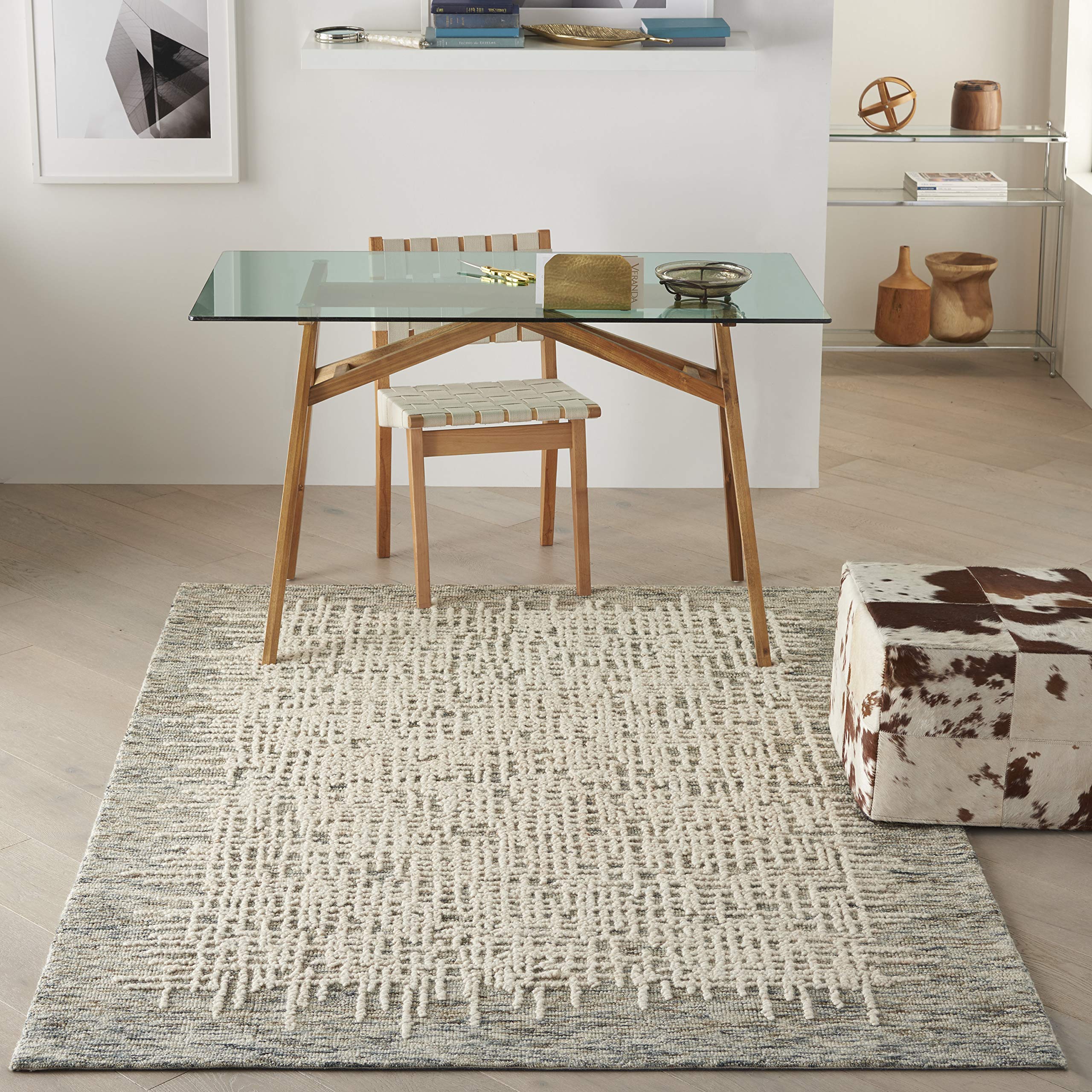 Nourison Vail Rustic Ivory/Multi 3'9
