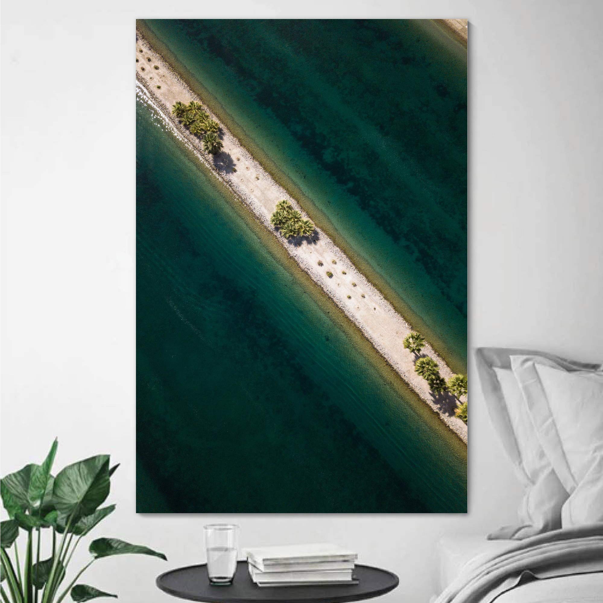 SIGNWIN Canvas Wall Art - Seashore Pathway Beach Coastal Photography Print, Blue Ocean Waves, 32x48 Inches - Perfect for Living Room, Bedroom, Office Decor & Relaxing Home Atmosphere