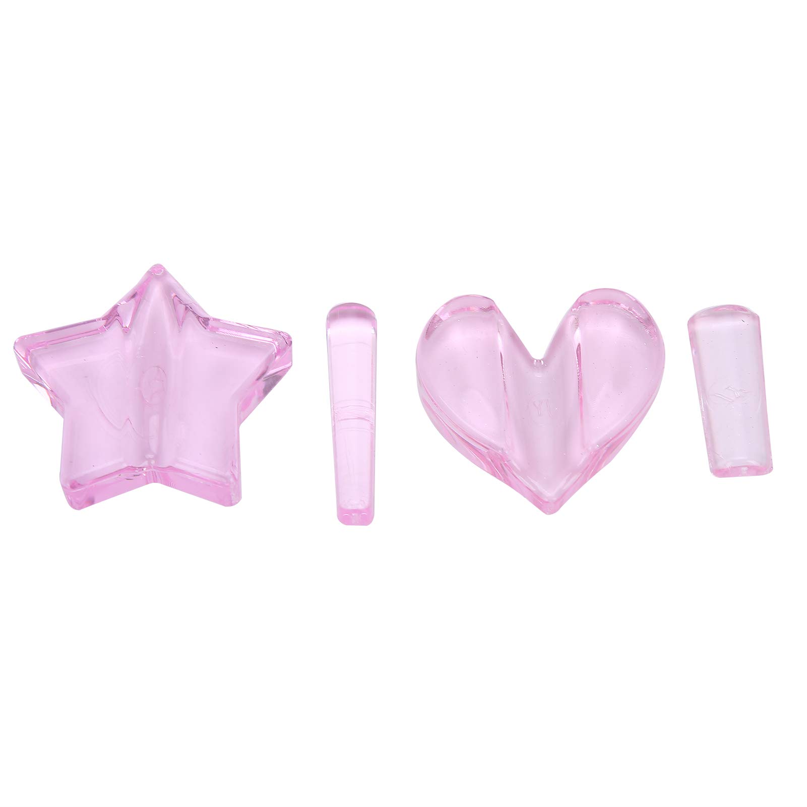 2PCS Nail Art Metal Frame - Star & Heart Embossed Bending Tool for DIY Manicure, Nail Salon & Home Use | Professional Nail Art Equipment for Creative Designs