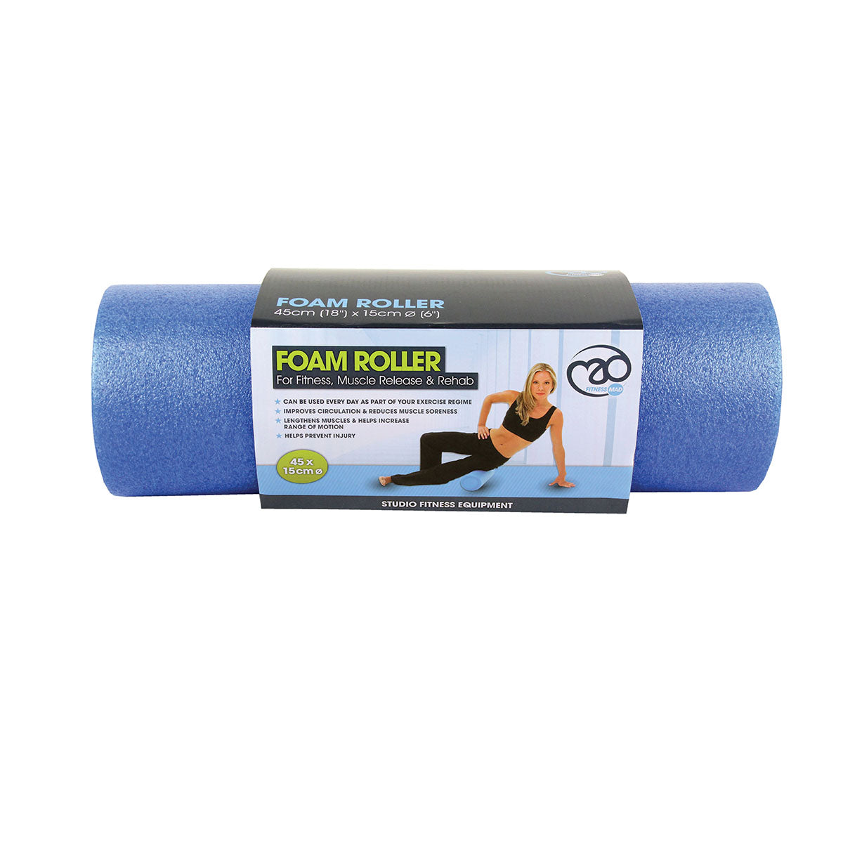 MAD Fitness Foam Roller for Muscle Recovery & Pain Relief - High Density Foam Roller for Deep Tissue Massage, Yoga, Physical Therapy & Workout Recovery - Ideal for Athletes, Gym & Home Use