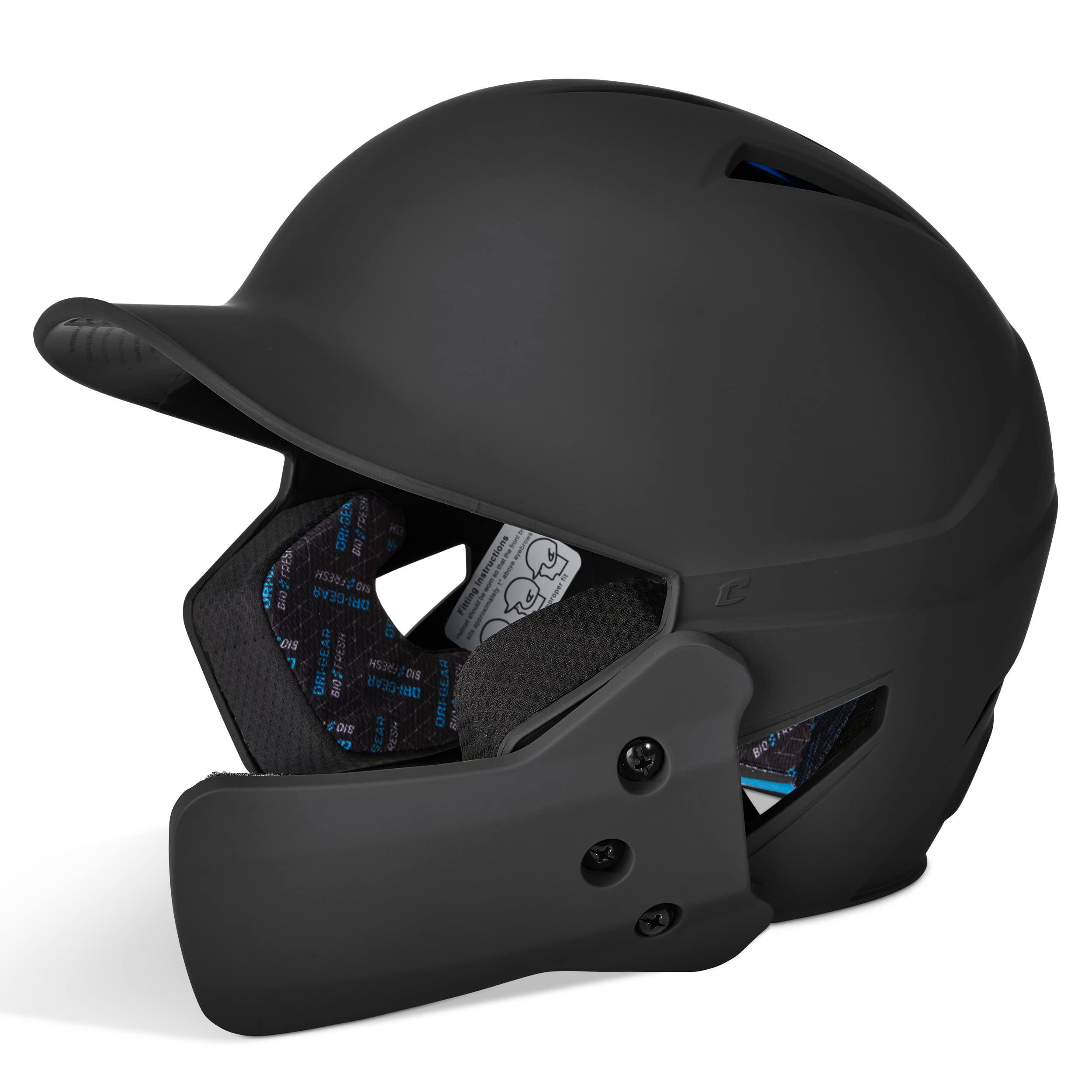 CHAMPRO HX Gamer Plus Baseball Batting Helmet with Reversible Jaw Guard - Youth & Adult Protective Gear for Baseball, Softball, and Training